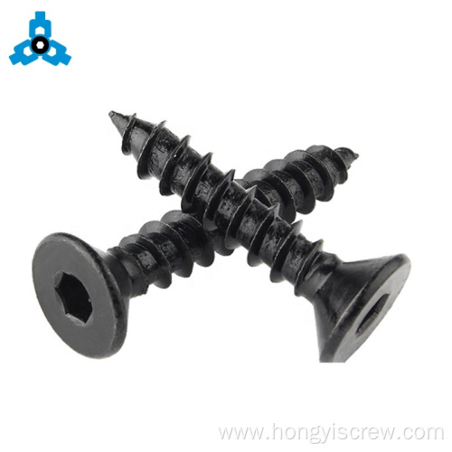 Black Zinc Hex Socket Flat Head Self-Tapping Screws